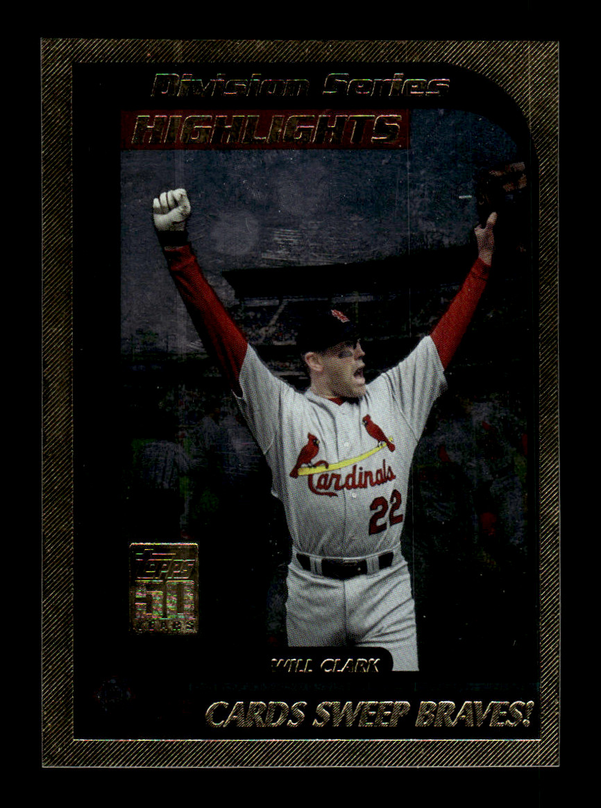 2001 Topps Series 1 #400 NLDS Highlights Will Clark Gold /2001