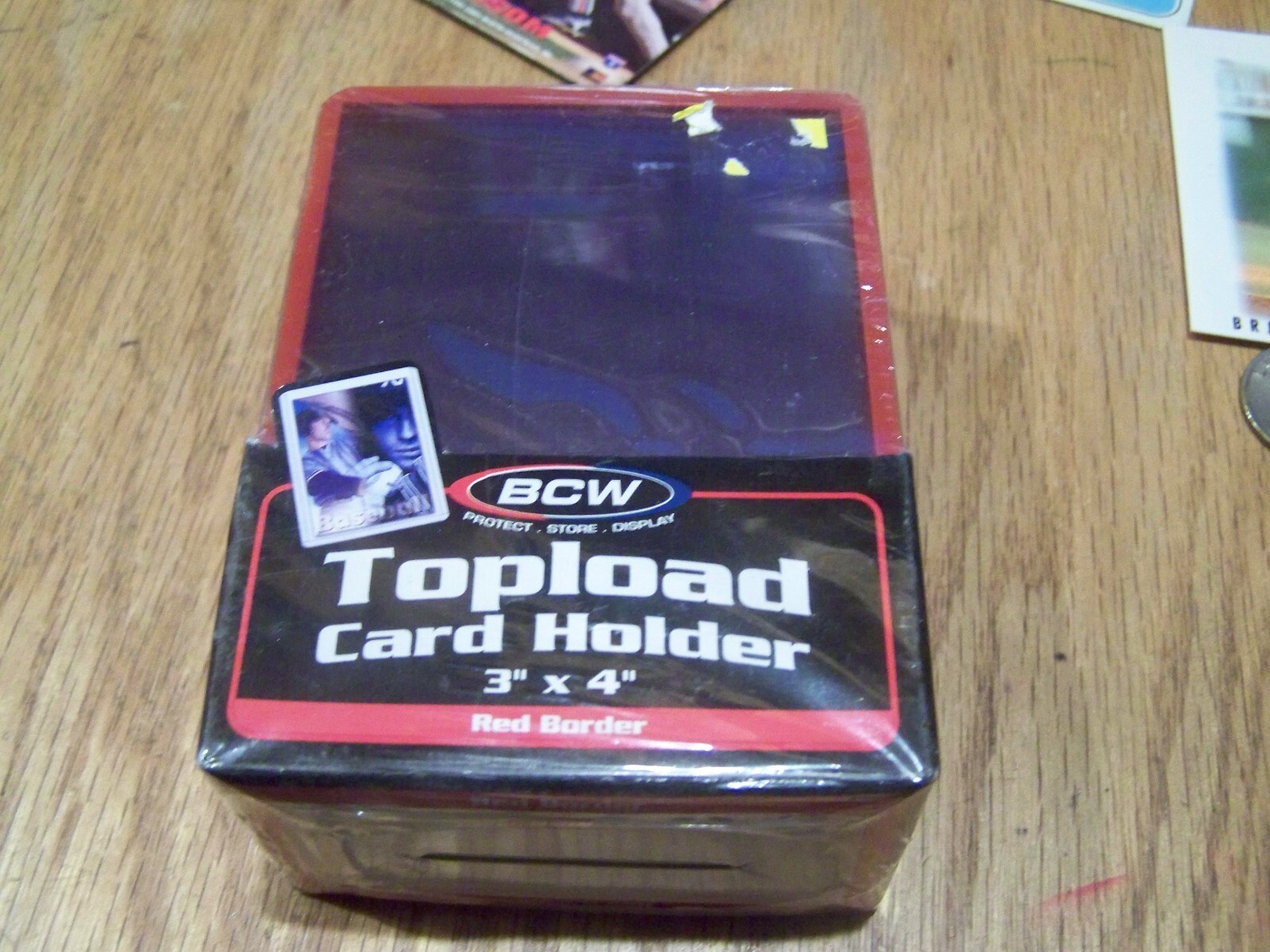 BCW TOPLOAD CARD HOLDERS 3” X 4” RED BORDER 25 TOTAL TOPLOADERS NEW