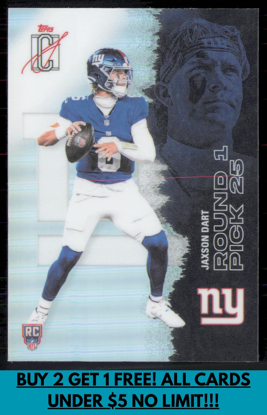 Jaxson Dart 2025 Topps Signature Class #106 Chrome Refractor