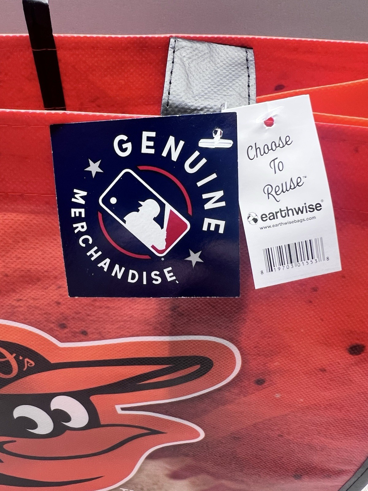 MLB Baltimore Orioles Reusable Shopping Bag