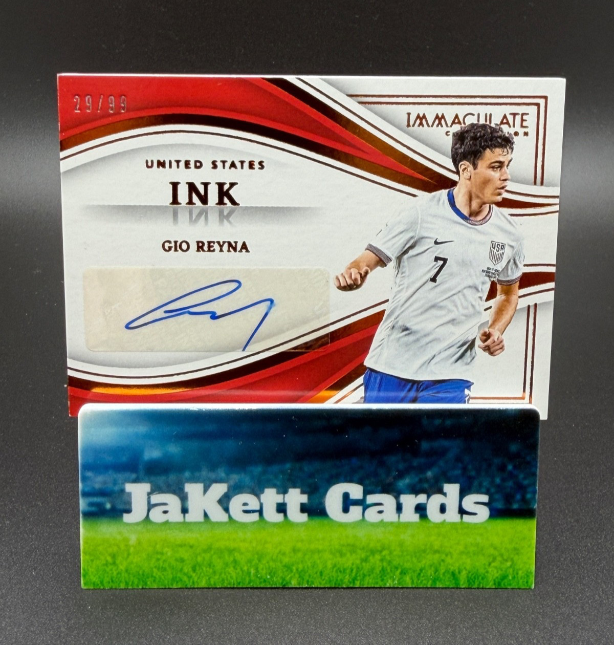 2023-24 Panini Immaculate Ink – Gio Reyna #IK-GR Auto /99 – USA