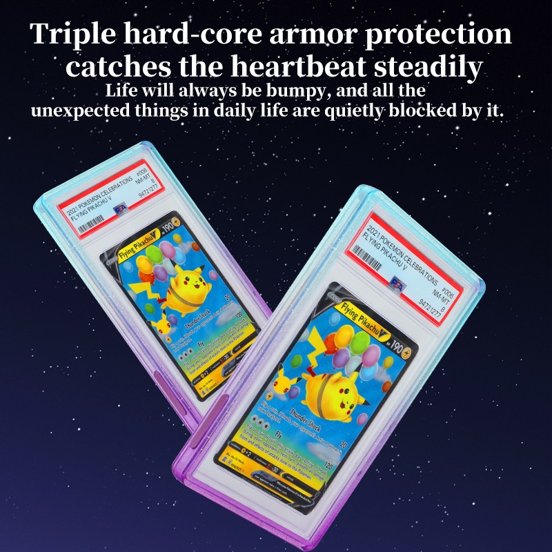 PSA/CGC Gradient Glitter TPU Bumper Graded Card Slab Guard Protector – 11 Colors