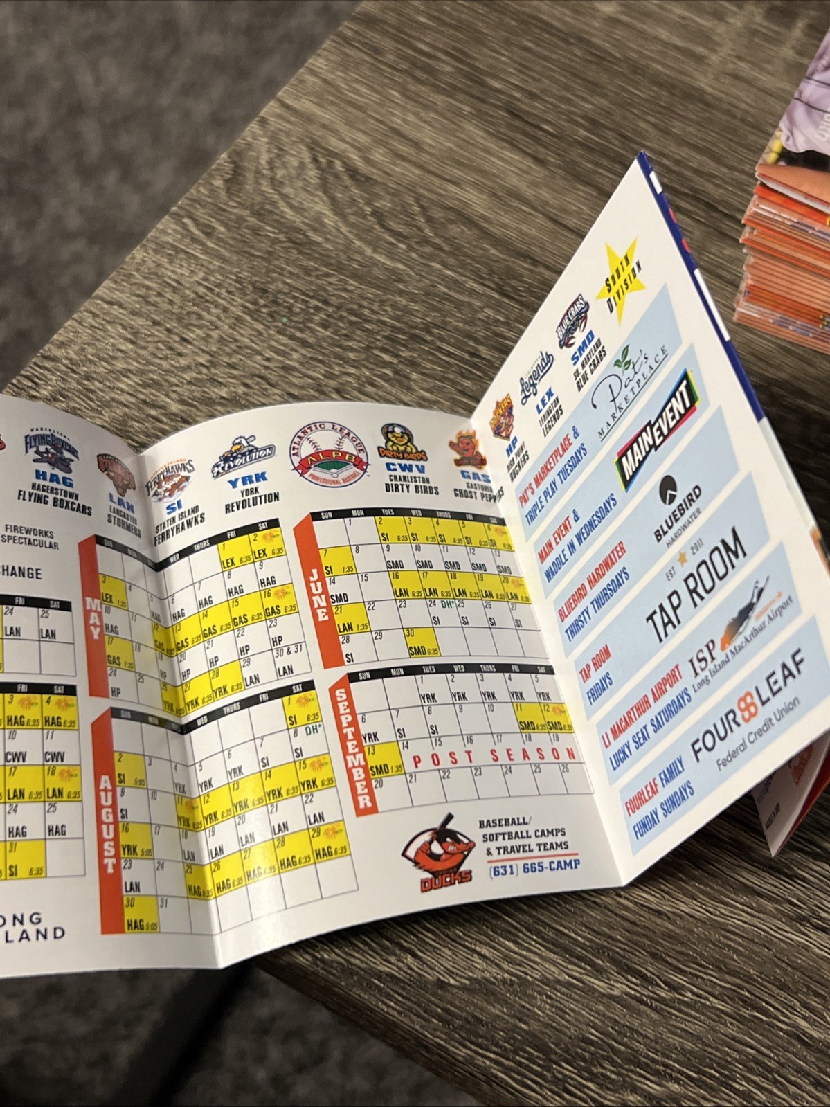 2026 Trevor Bauer Long Island Ducks Baseball Pocket Schedule – Atlantic League