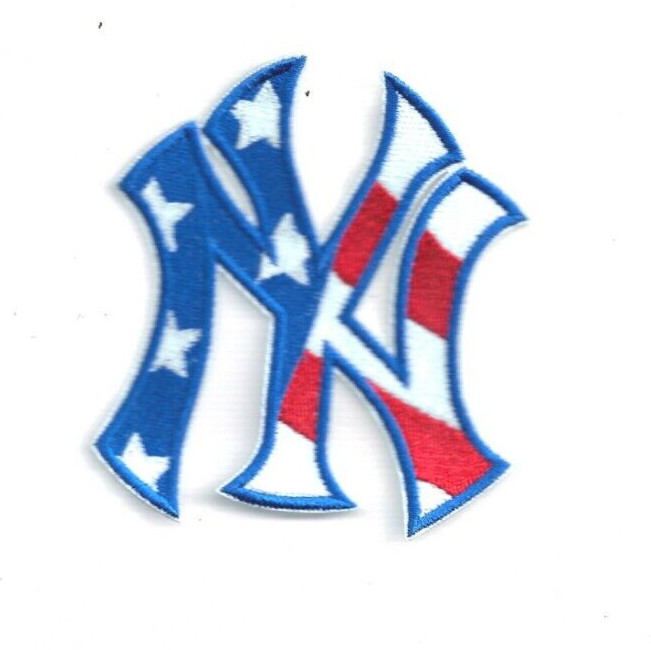 NEW 3 1/4 X 3 1/2 INCH NEW YORK YANKEES USA IRON ON PATCH FREE SHIP