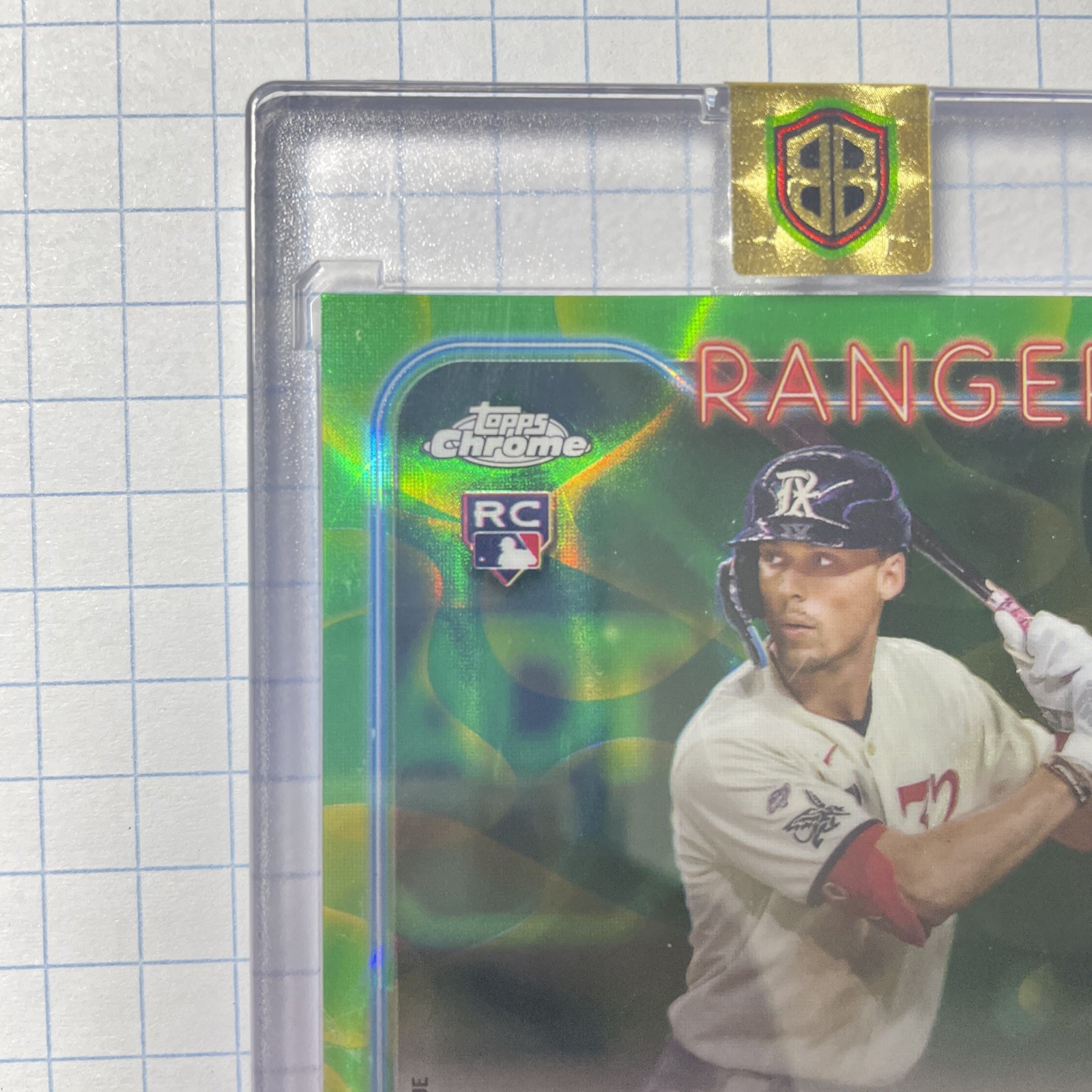 Evan Carter 47/50 AUTO 🔥⚾️ 2024 Topps Chrome Green Yellow Lava Lamp RC ⚾️🔥