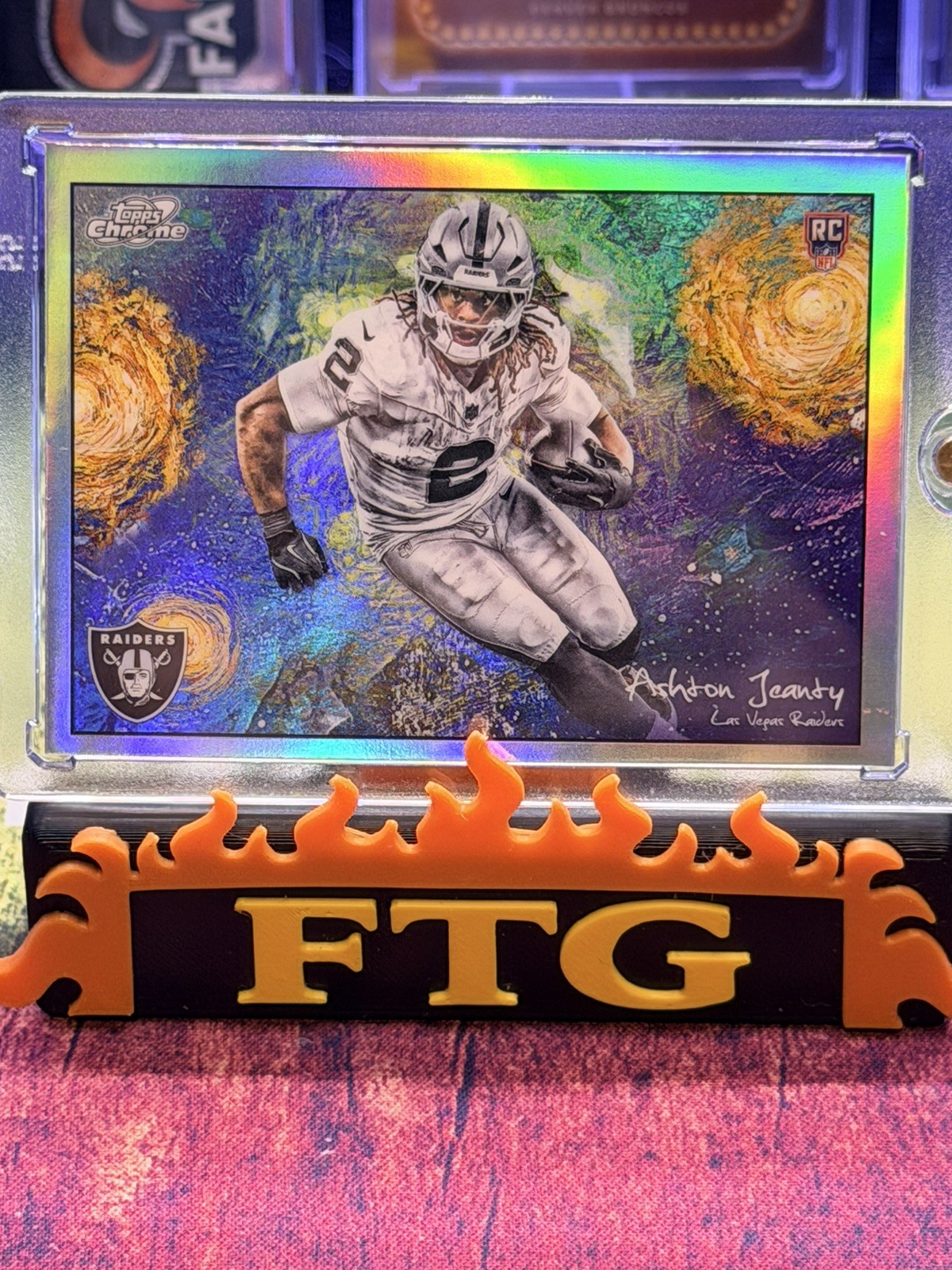 Topps 2025 Cosmic Chrome Ashton Jeanty Stars in the Night Rookie STN-4 Raiders
