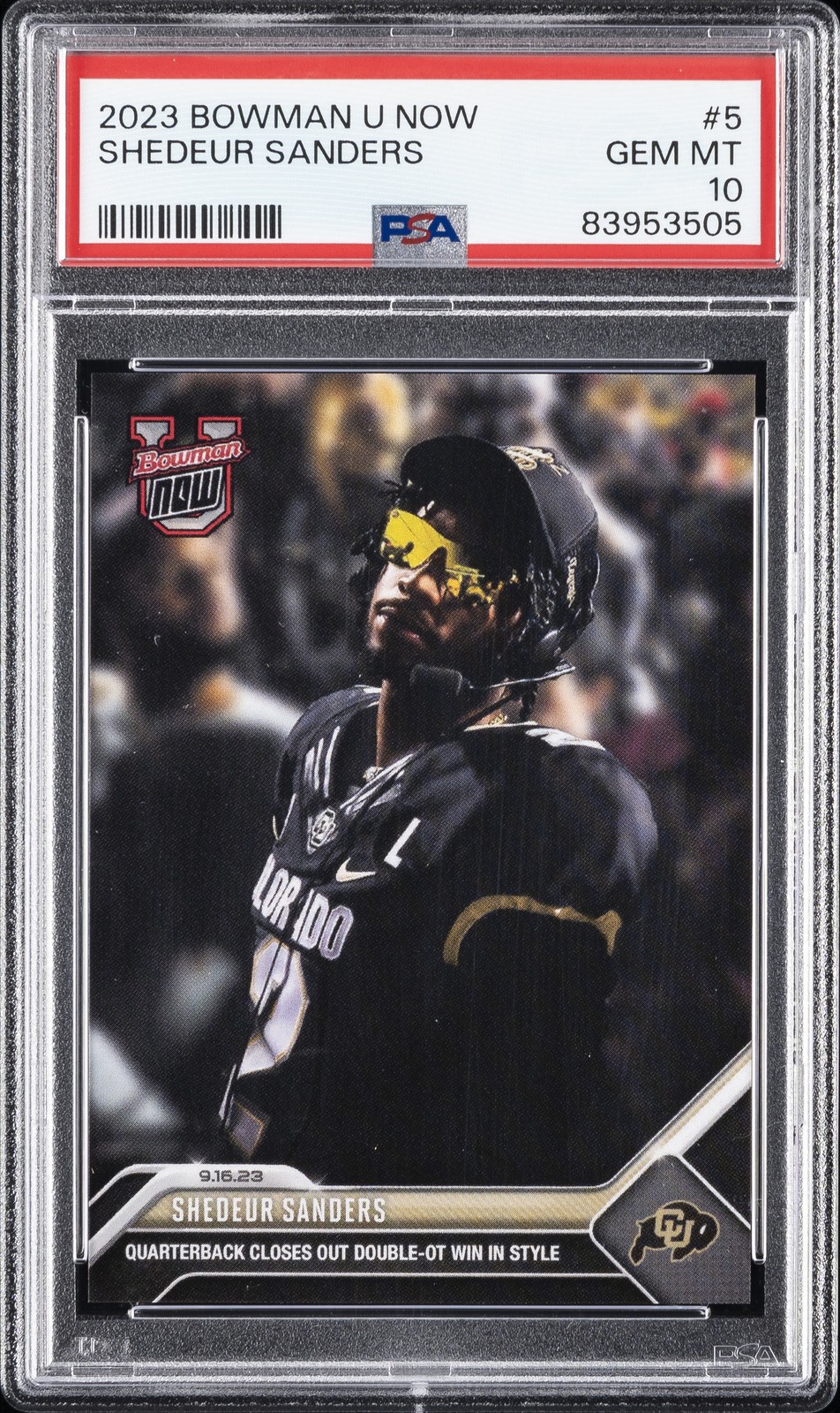 2023 BOWMAN U NOW #5 SHEDEUR SANDERS PSA 10