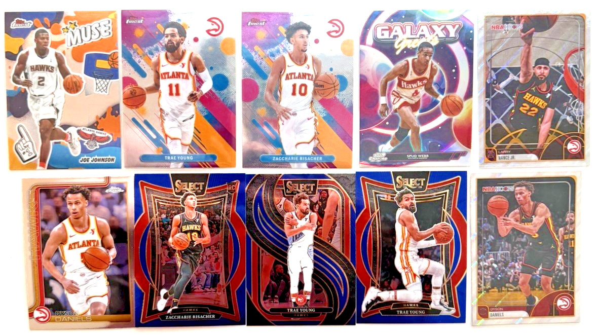 Atlanta Hawks RC Mixed Lot (10 Cards), Trae Young, Daniels, Webb, Risacher