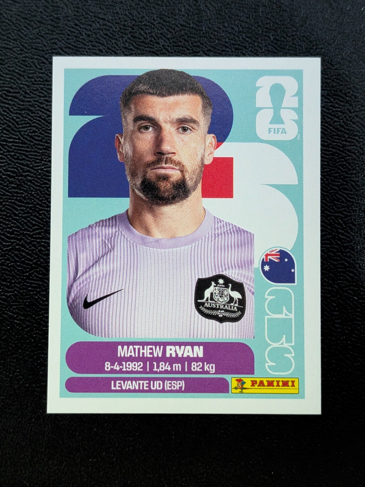 2026 Panini FIFA World Cup Sticker #AUS2 Mathew Ryan Australia Levante UD