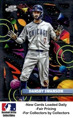 2025 Topps Chrome Cosmic #187 Dansby Swanson Chicago Cubs