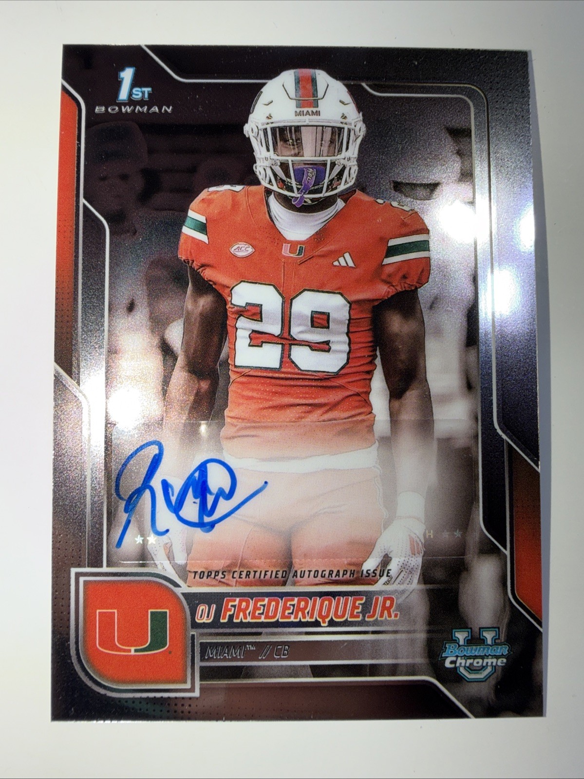 2025 Bowman University Chrome OJ Frederique Jr. #BCA-OJ 1st Auto (RC)