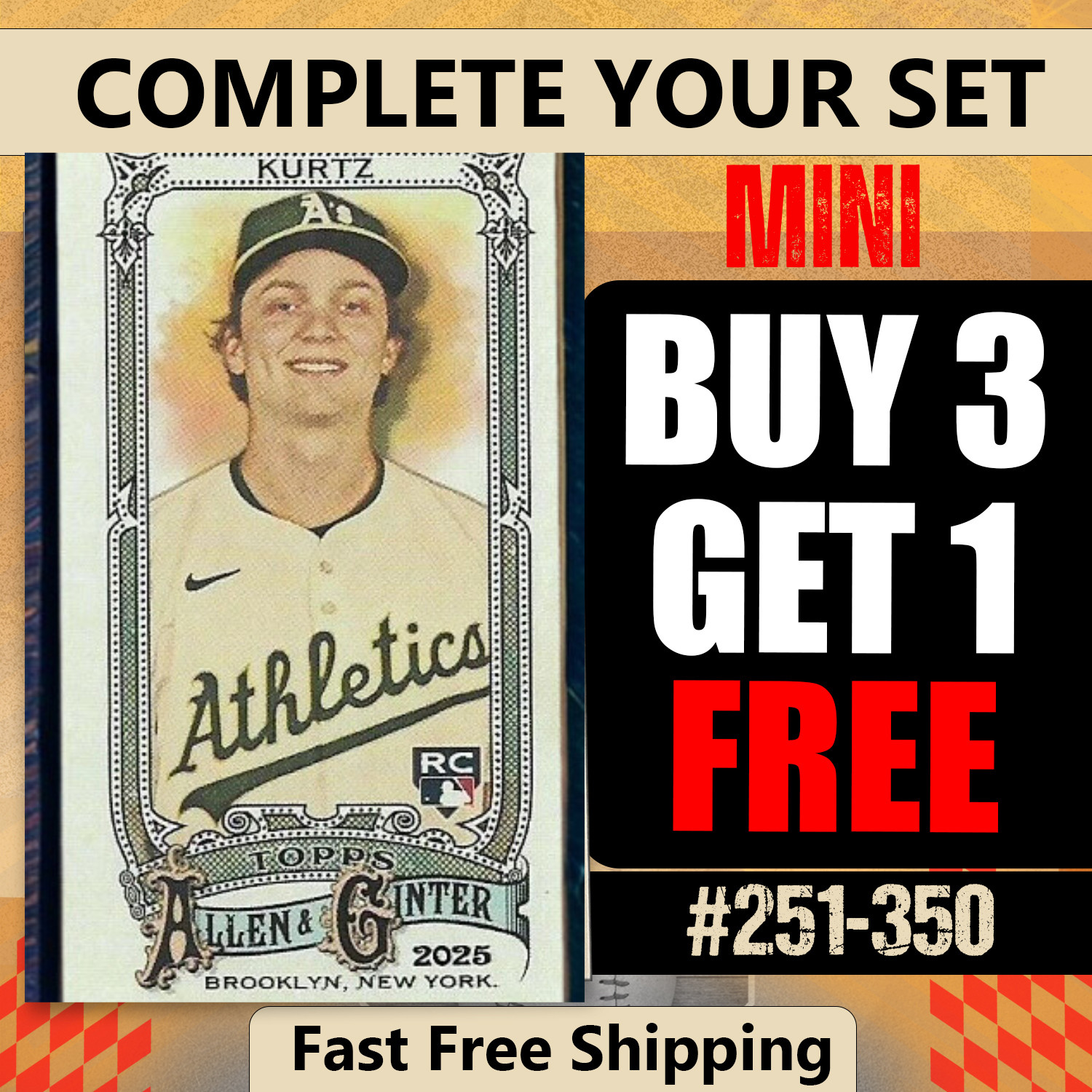 2025 Topps Allen & Ginter Mini SP Base Singles #251-350 You Pick