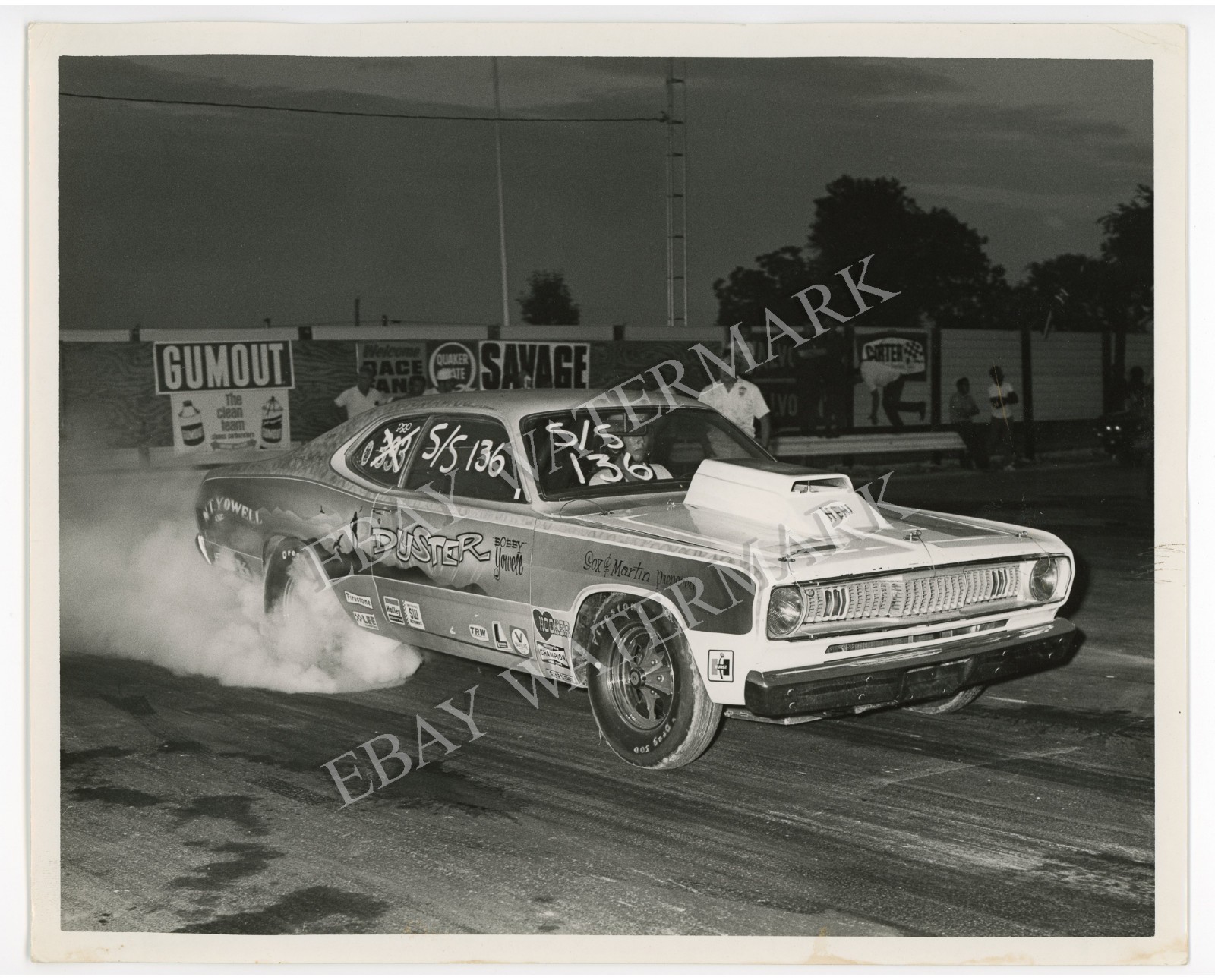 ORIG Type 1 Photo 8X10 BOBBY YOWELL DUSTER PRO S/S PLYMOUTH Drag Racing LR929