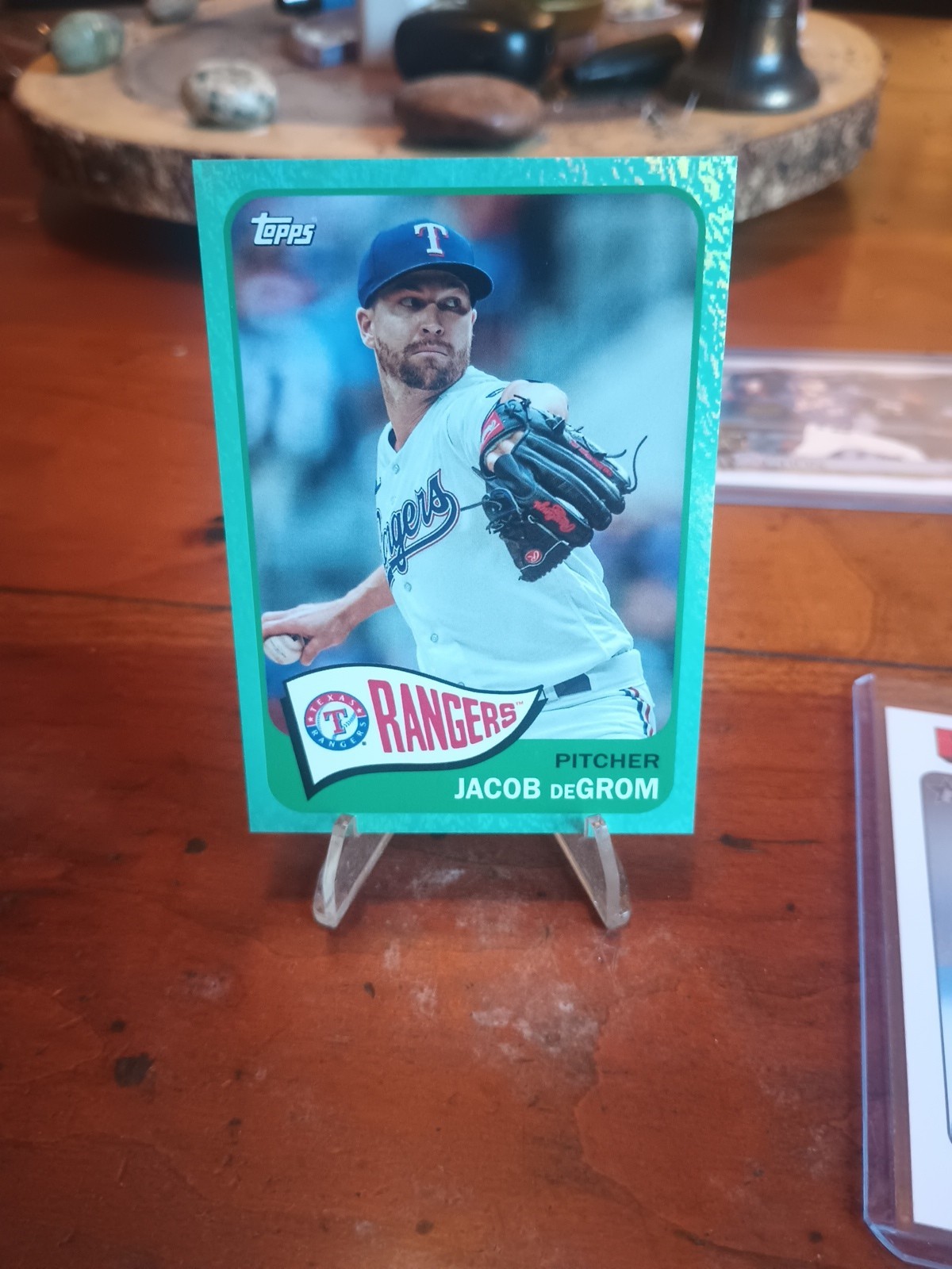 Jacob DeGrom 2023 Topps Archives Aqua Sparkle Foil Parallel /75 #177