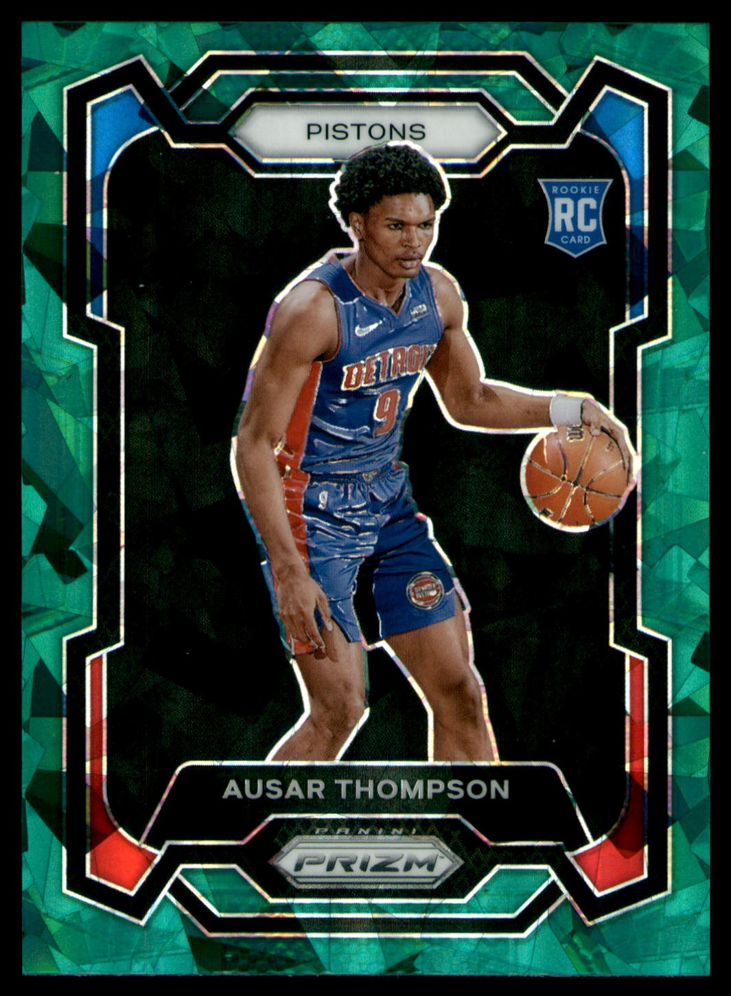 2023-24 Panini Prizm #178 Ausar Thompson Prizms Green Ice RC Rookie