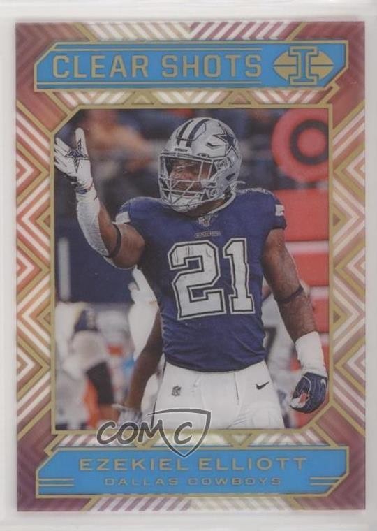 2020 Panini Illusions Clear Shots Light Blue 202/299 Ezekiel Elliott #3 1u6