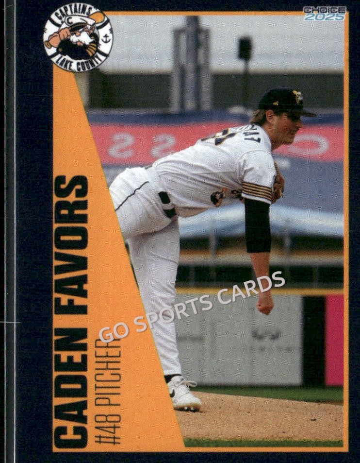 2025 Lake County Captains Caden Favors RC Rookie Guardians Minor League
