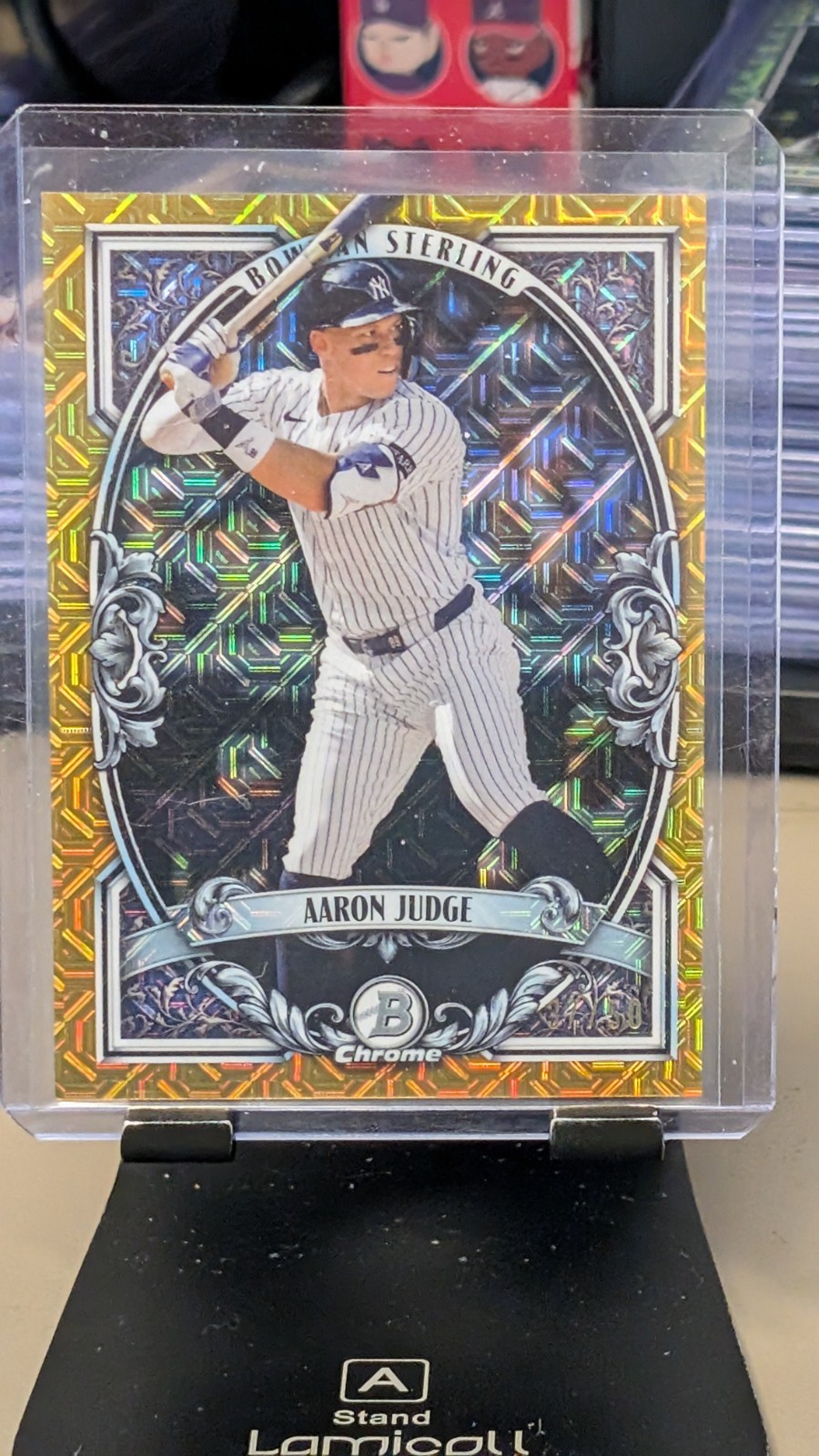 AARON JUDGE 2026 Bowman Chrome STERLING GOLD MOJO REFRACTOR #/50 Yankees BST-4