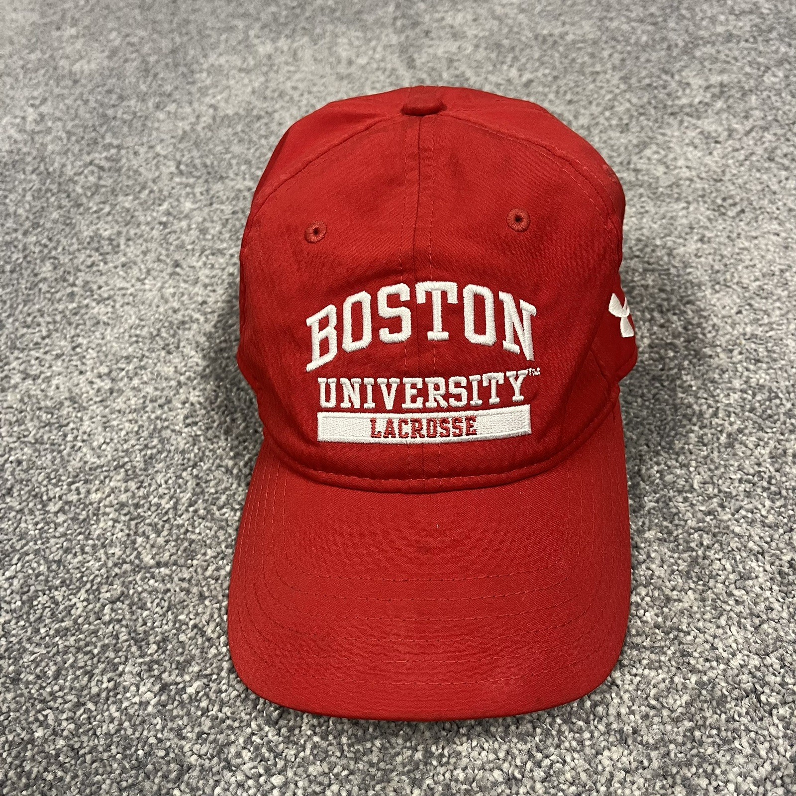 Boston University Under Armour Hat Lacrosse Red Strapback NCAA Cap