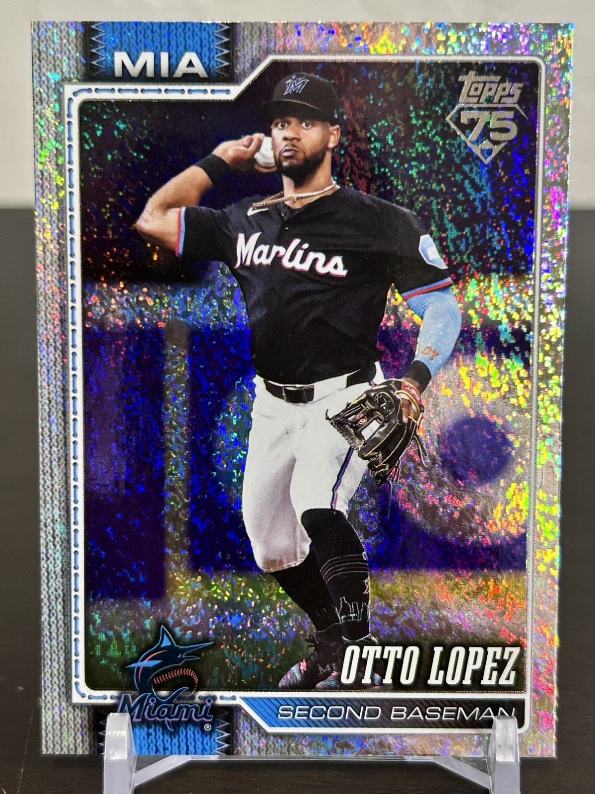 2026 Topps Series 1 Otto Lopez Sandglitter #194 Miami Marlins