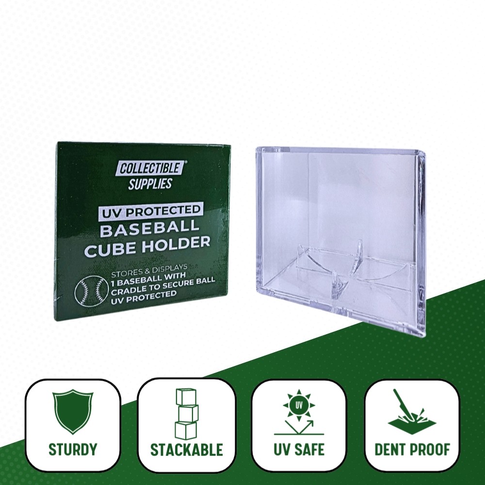 UV Protected BASEBALL CUBE baseball display case clear NEW 1, 2, 3, 4, 6, 24, 36