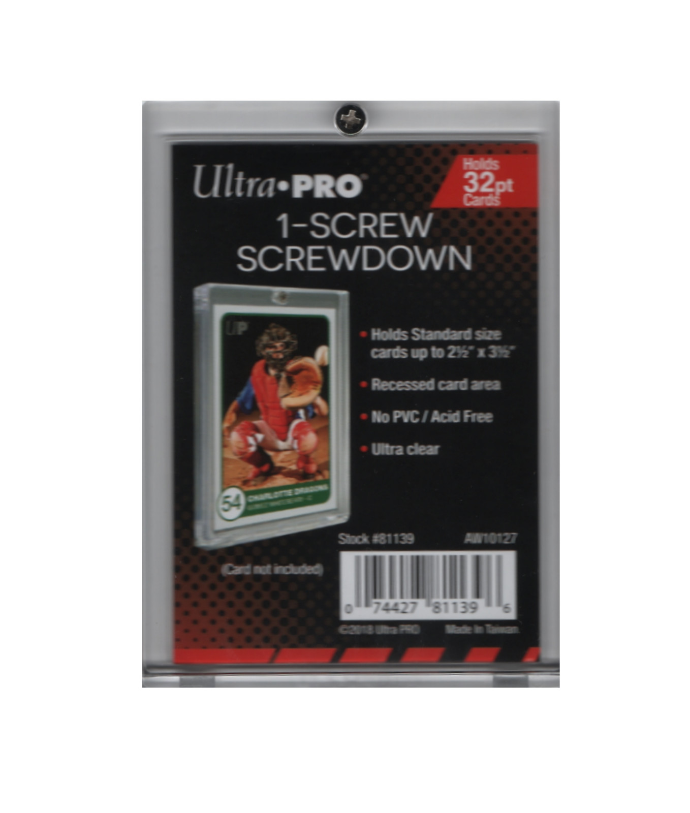 Ultra Pro 1-Screw Screwdown Trading Card Holder Recessed Regular 32pt Standard