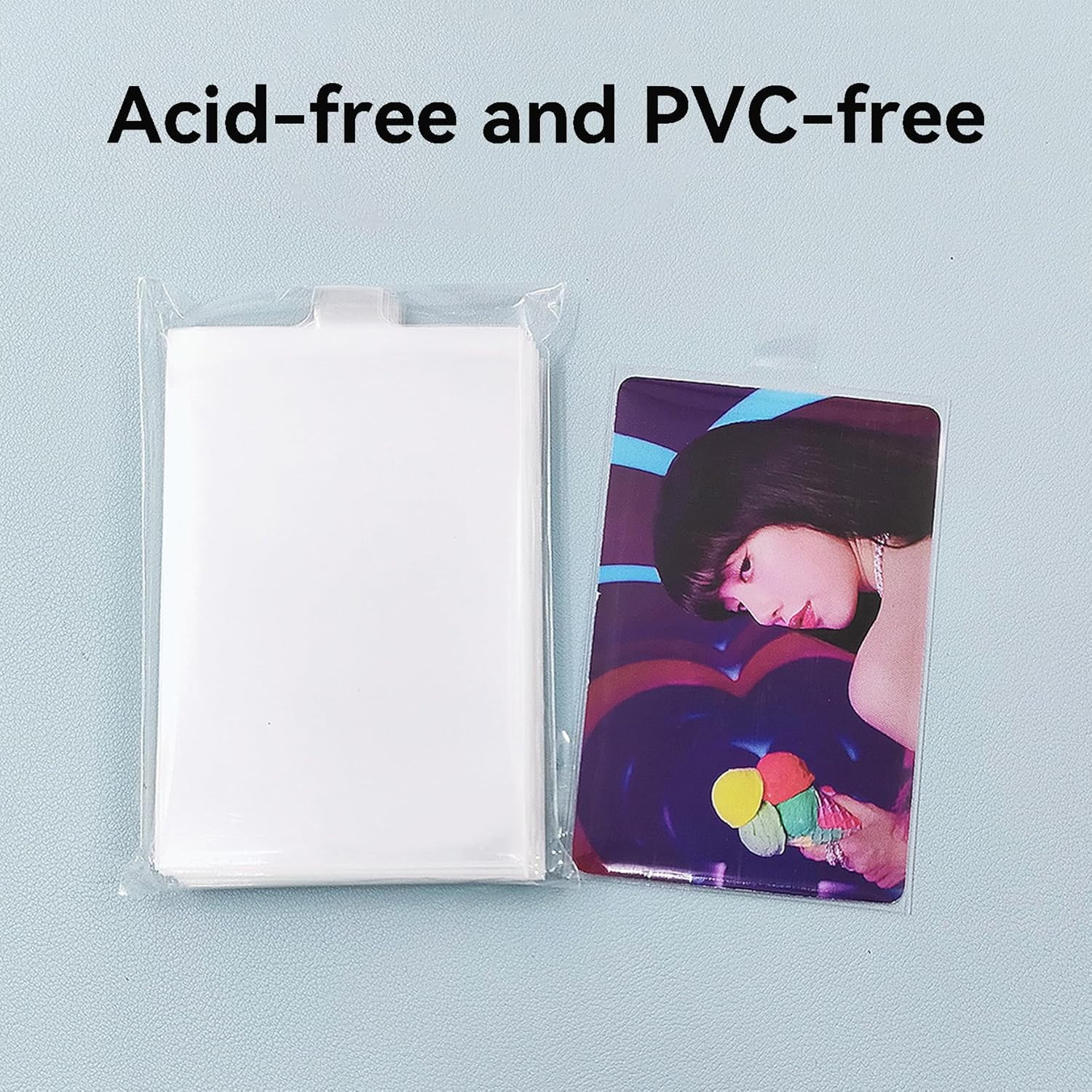 500 Pcs Tabbed Card Sleeves, Easy-Pull Semi-Rigid Card Holders for Grading Submi