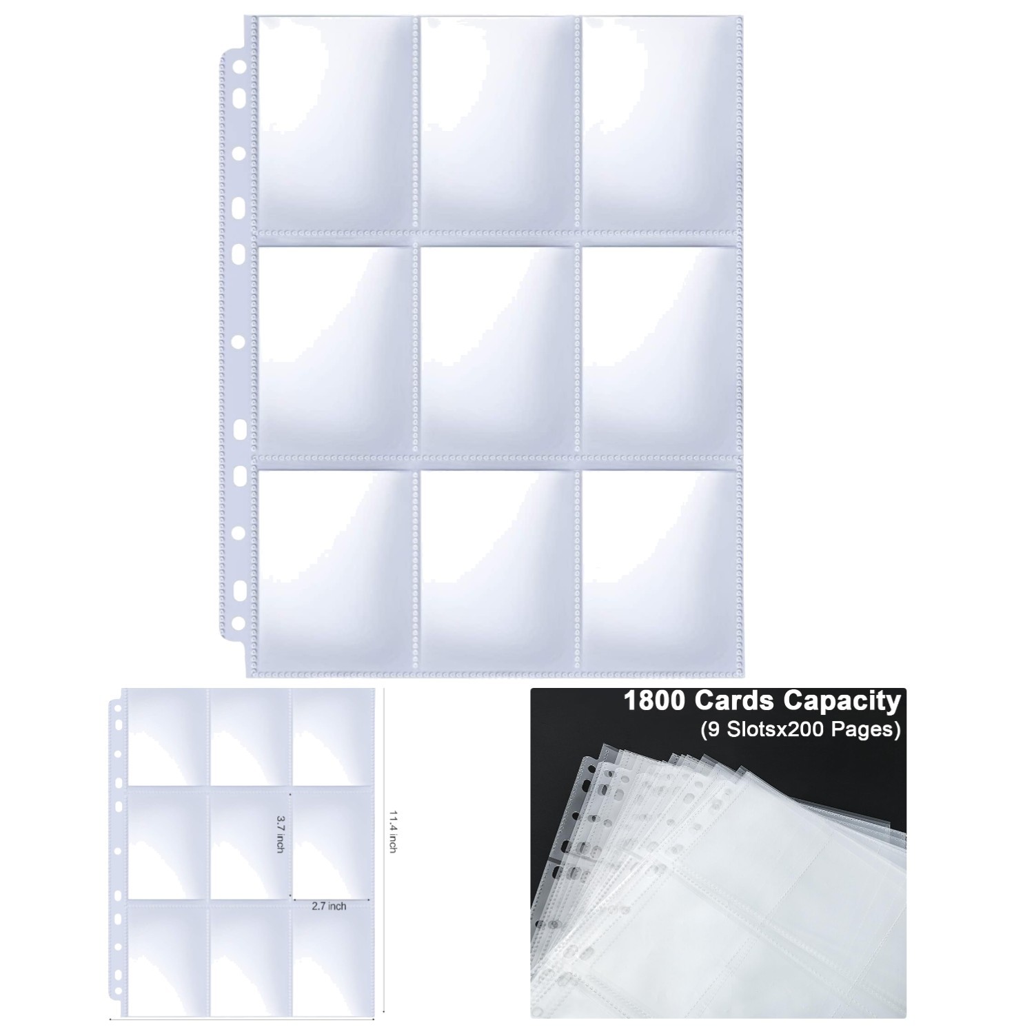 Acid-Free 200 Pack Trading Card Sleeves – Protect and Organize with Ease