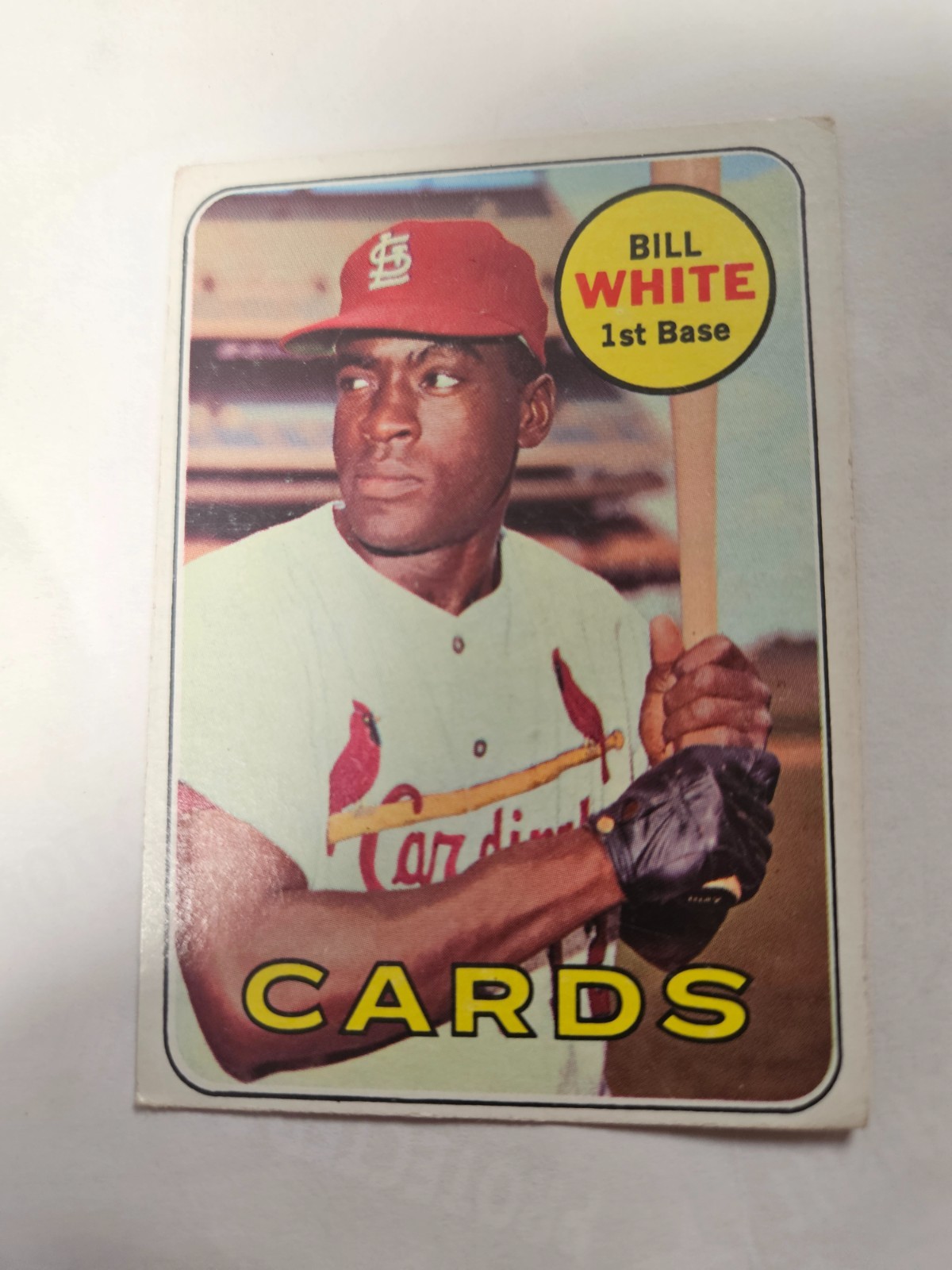 1969 Topps Bill White #588 St Louis Cardinals EXCELLENT Actual card is scanned