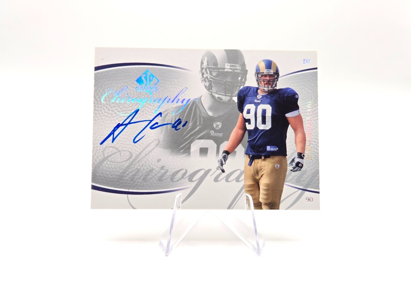 Adam Carriker 2007 SP Authentic RC Chirography Auto SP #CA-AC Rams