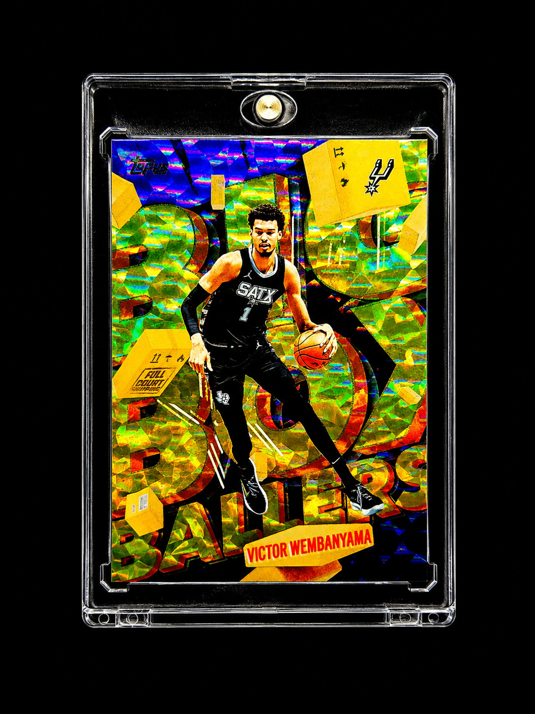 VICTOR WEMBANYAMA GOLD DISCO REFRACTOR RARE Parallel Holo SP Insert Spurs