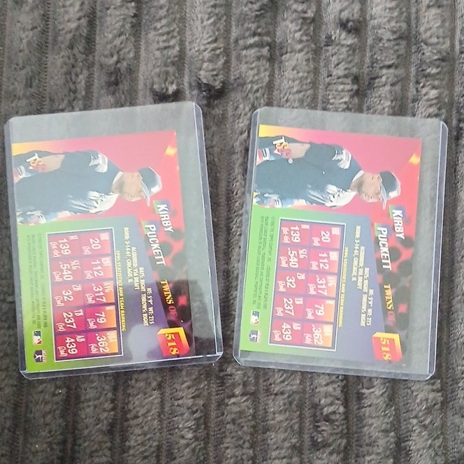 Fleer 1994 Fleer Ultra Xtreme Corps Kirby Puckett #518 Twins Lot (2)
