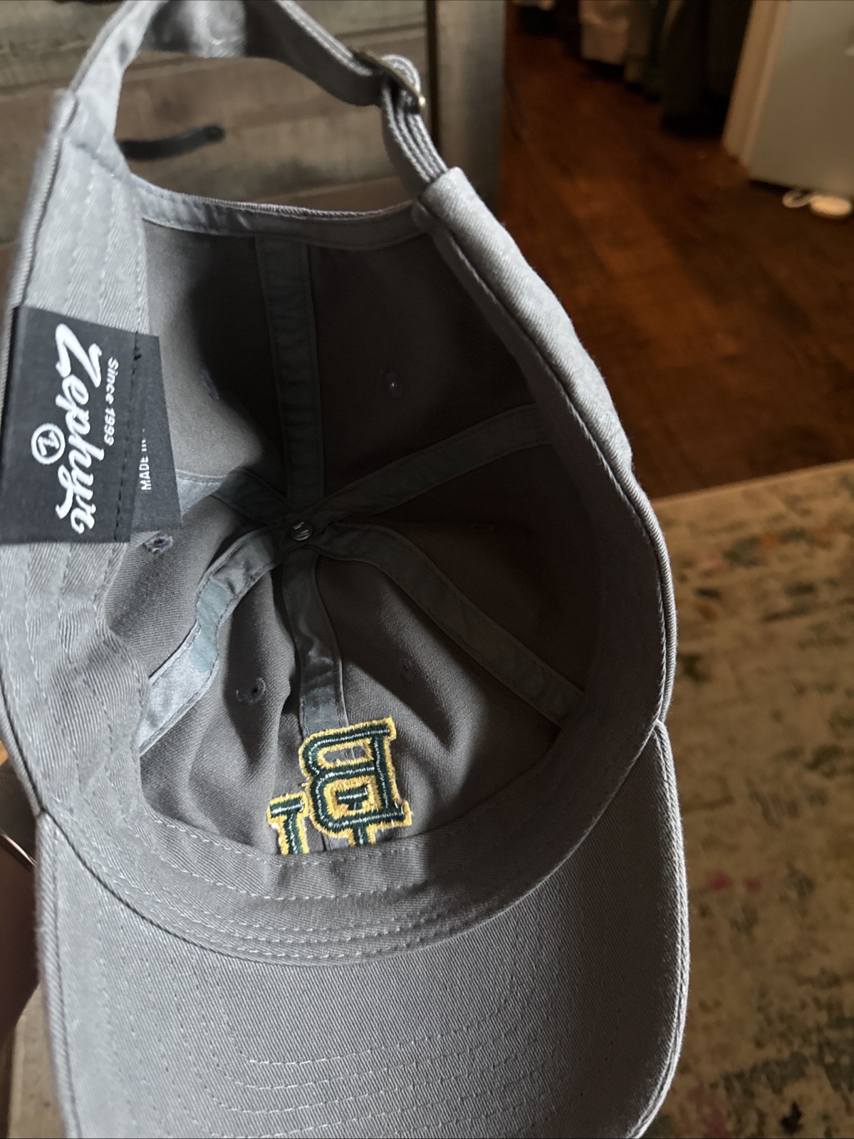Baylor Bears BU Gray Adjustable Hat Cap NCAA College One Size NWOT