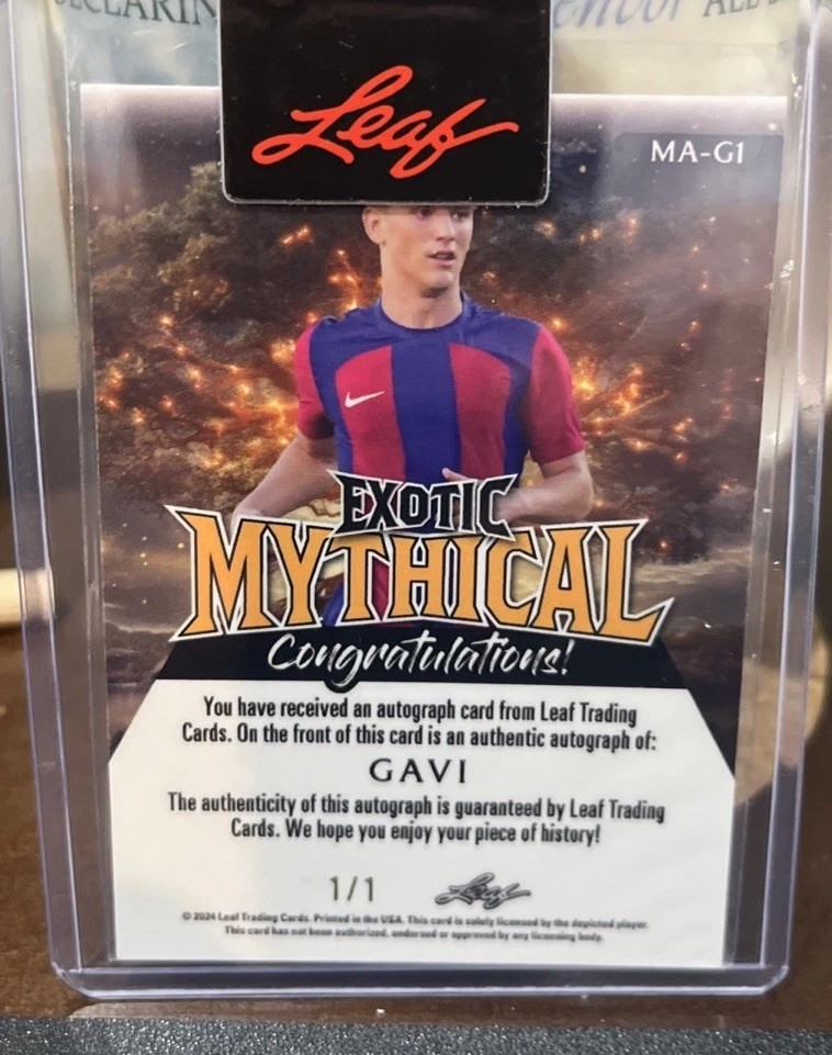 Gavi Autograph Leaf Exotic Mythical Cyclops 1/1 Soccer