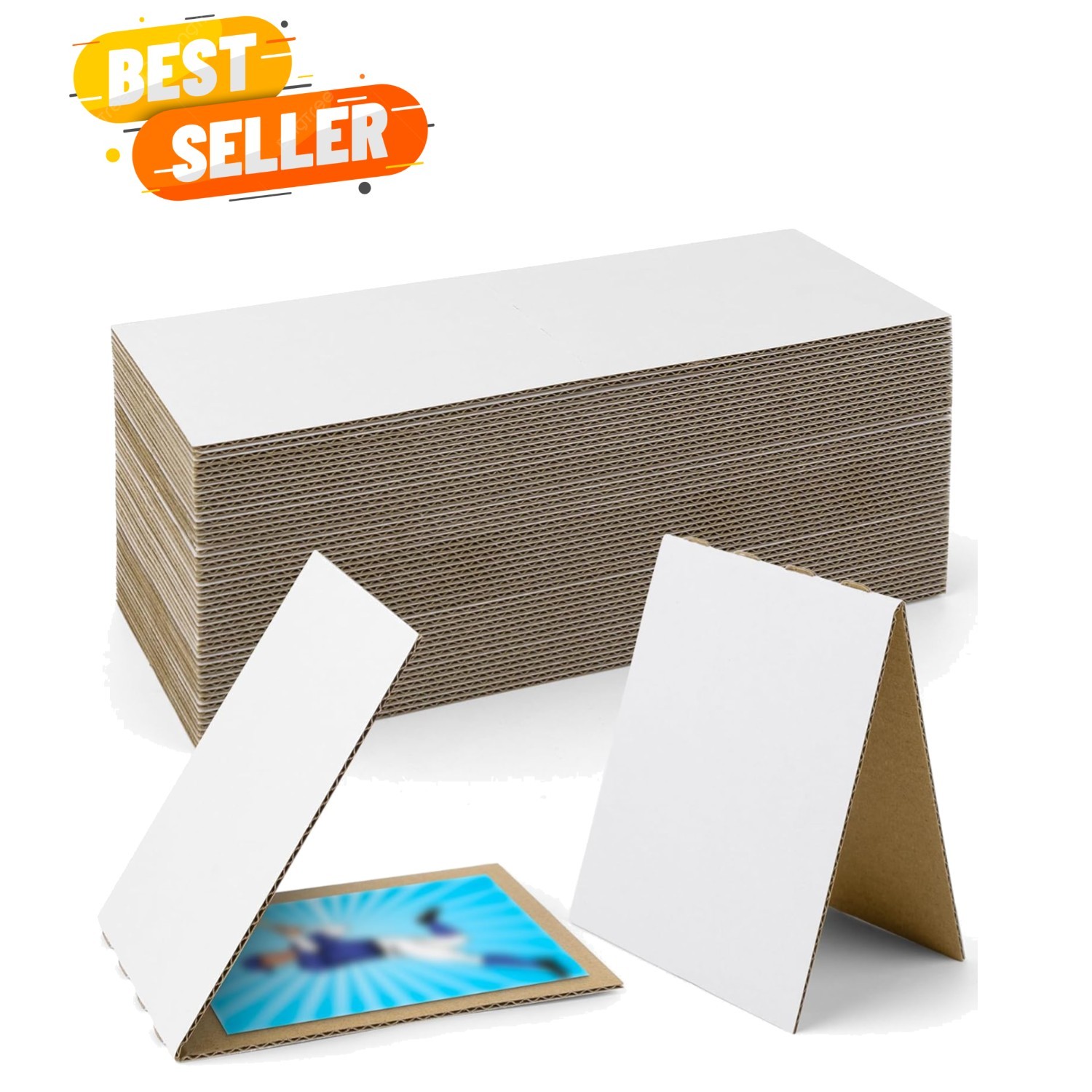 50 Pack 3.5X4.5 Inch Trading Card Protector, Shipping Corrugated Sheet, Cardb…