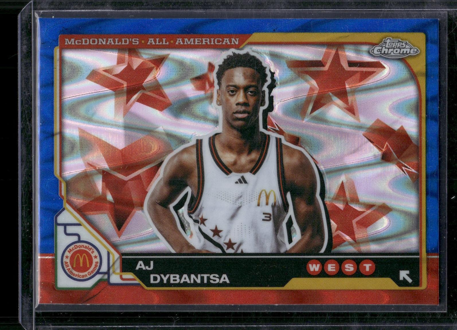 2025 Topps Chrome McDonald’s All American #45 AJ Dybantsa Blue Raywave