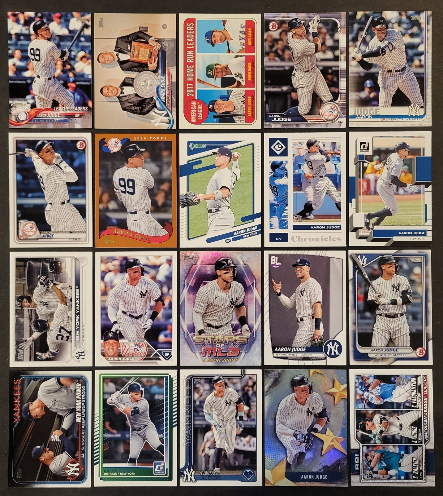 Lot of 20 Different AARON JUDGE Baseball Cards 3xMVP 2018-2026 BB8573