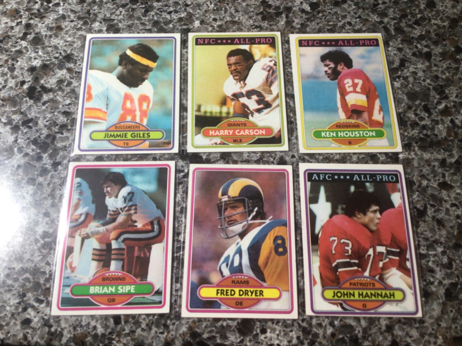 U-Pick 1980 Topps football commons/stars #1-265 SINGLES – YOU PICK ANY CARD(S)