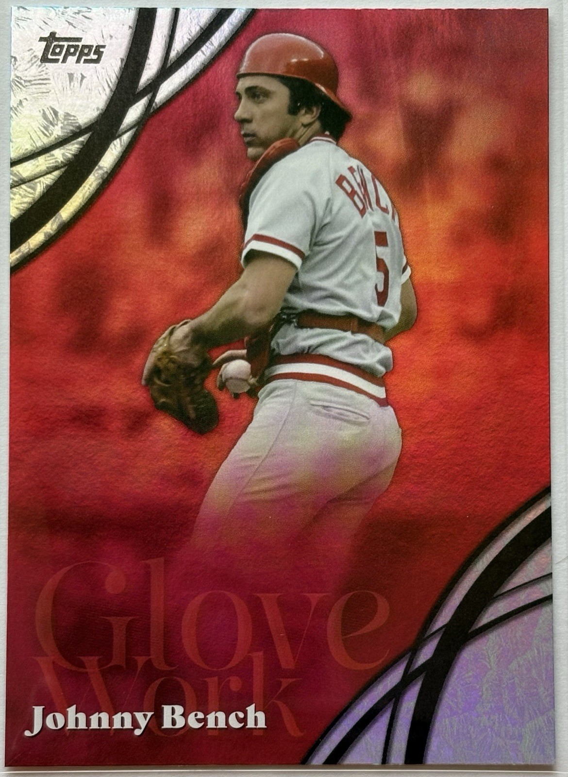 Johnny Bench 2026 Topps Series 2 Glove Work #GW-13 Cincinnati Reds