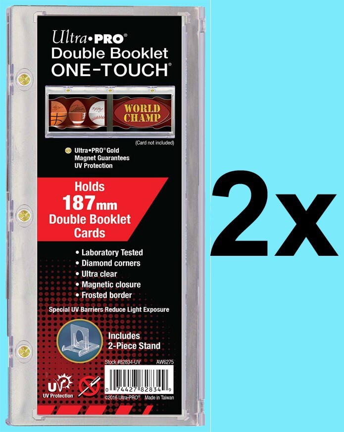 2 Ultra Pro 187mm One Touch DOUBLE BOOKLET Horizontal Magnetic Holder STAND Case