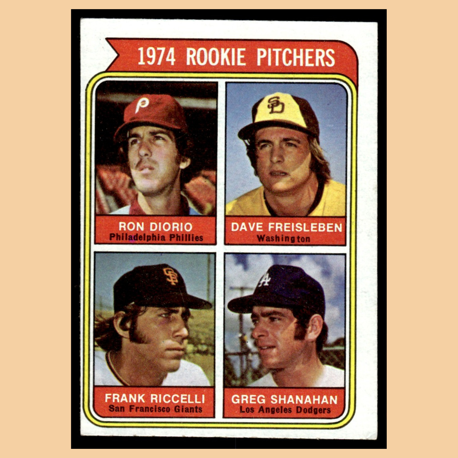 Ron Diorio Dave Freisleben Frank Riccelli Greg Shanahan Rookie #599 1974 Topps
