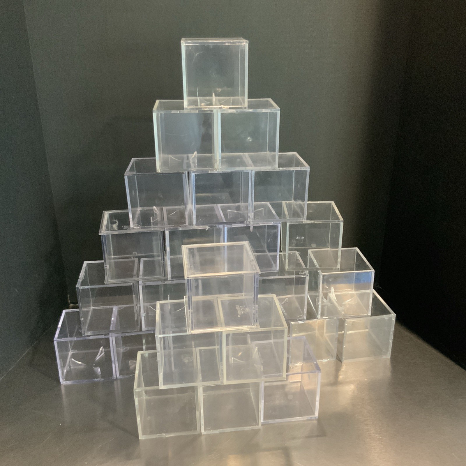 27 Used Baseball Display Cubes Various Styles Plastic
