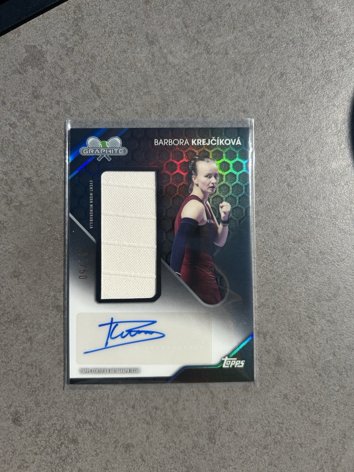 2026 Topps Graphite Tennis WTA Barbora Krejcikova Autograph Relic /50 GSR-BKA