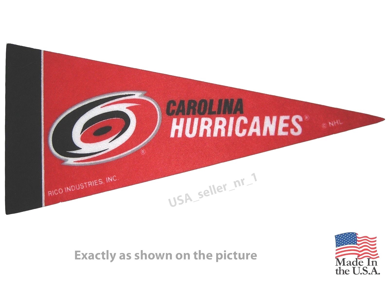 Carolina Hurricanes NHL Mini Pennant 9″x4″, New, Felt, Made in USA