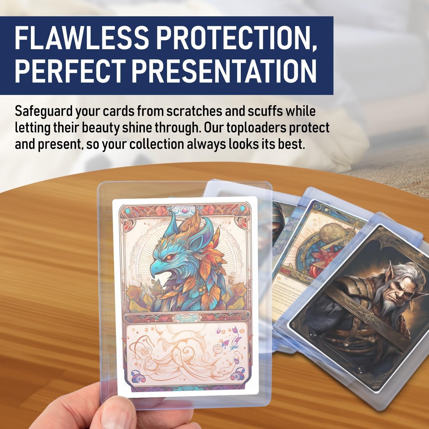 Premium Seamless 20PT – 360PT Thick Top Loaders for Cards | Top Loader Card H…
