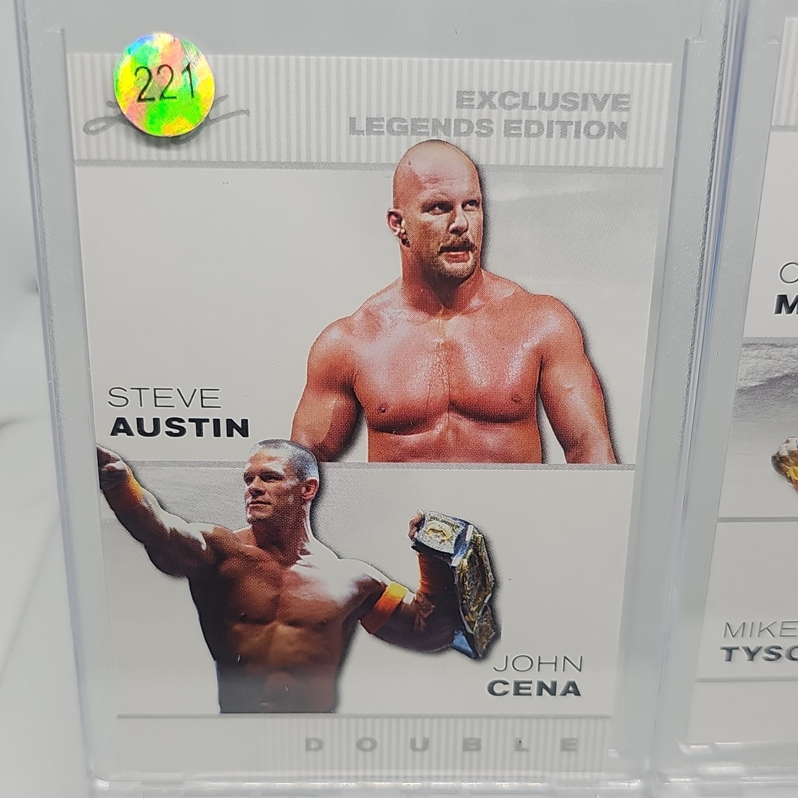 Hulk Hogan, Connor Mcergor, Mike Tyson. Steve Austin,John Cena 2 Cards 5 Legends
