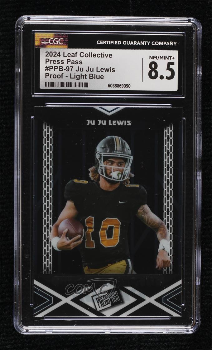 2024 Leaf Collective Pre-Production Proof Light Blue Clear 1/1 JuJu Lewis 0i0h