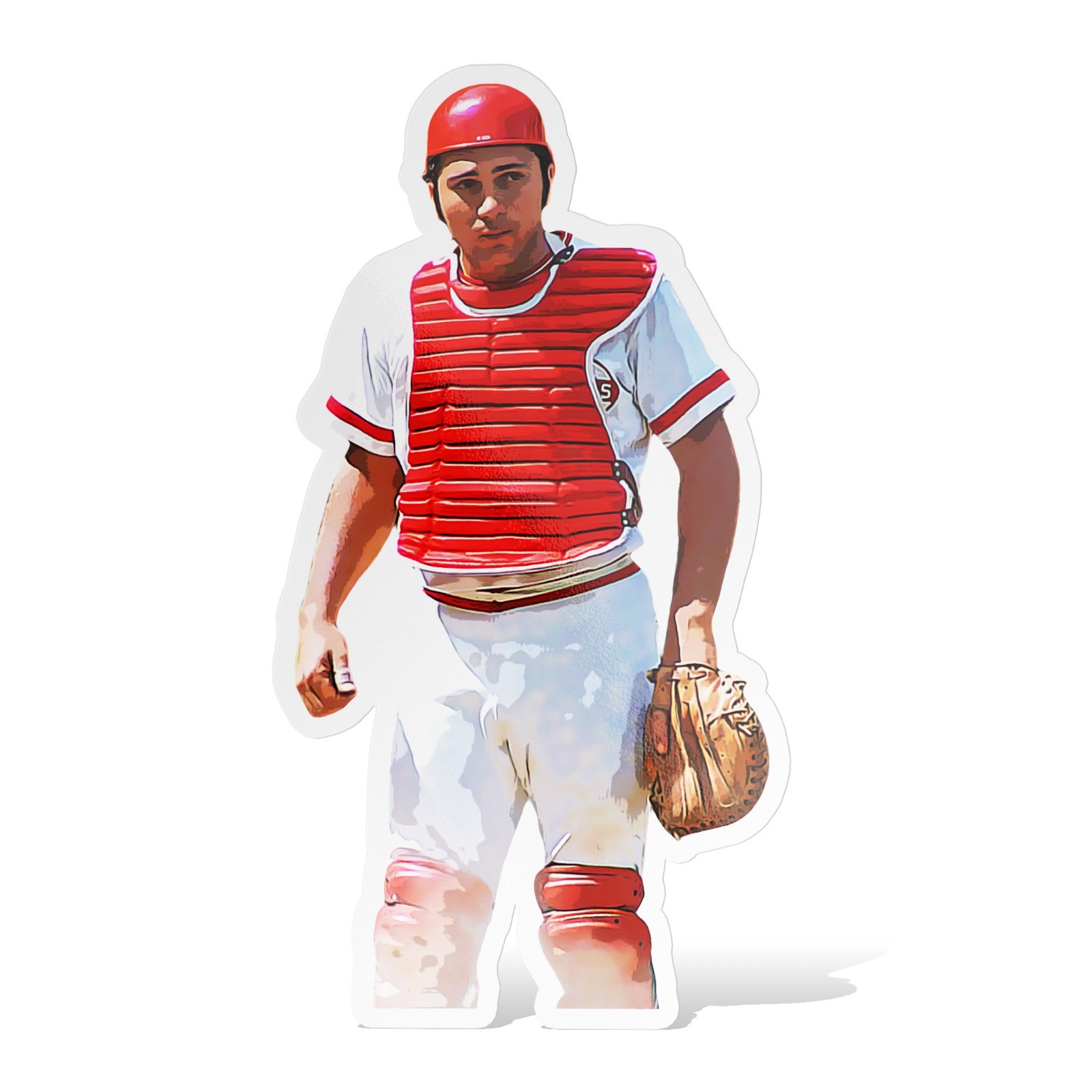 Johnny Bench Cincinnati Reds Sticker Decal–Glossy Waterproof Vinyl Self