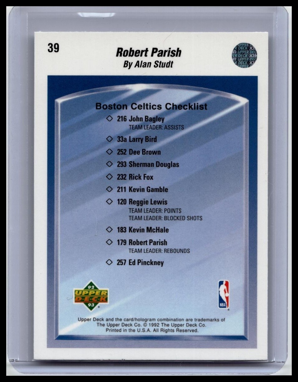 1992-93 Upper Deck – Robert Parish #39
