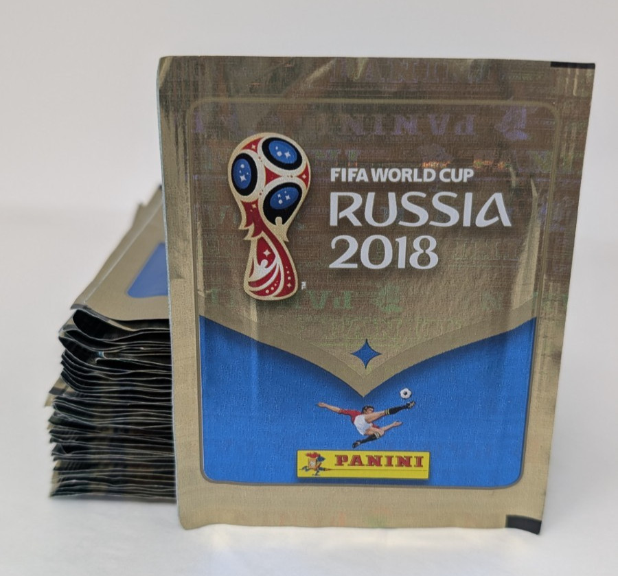 Panini FIFA World Cup Russia 2018 Pink Back Sticker Pack Factory Sealed 1 Pack